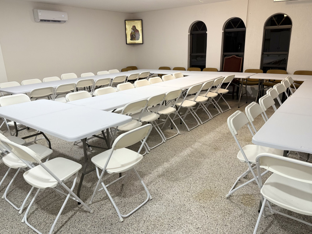 Новые столы и стулья в нашей монастырской трапезной!